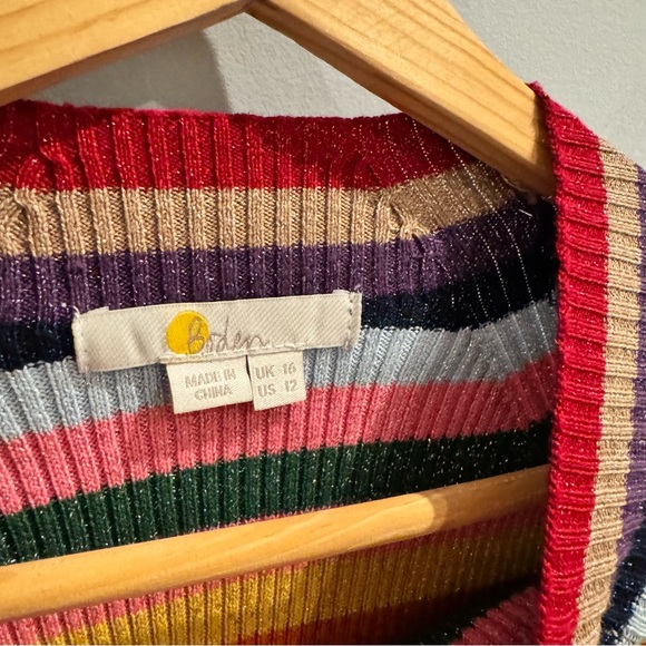 Boden Matilda Sparkle Jumper in Multi Stripe, Size 12 - Picture 8 of 14